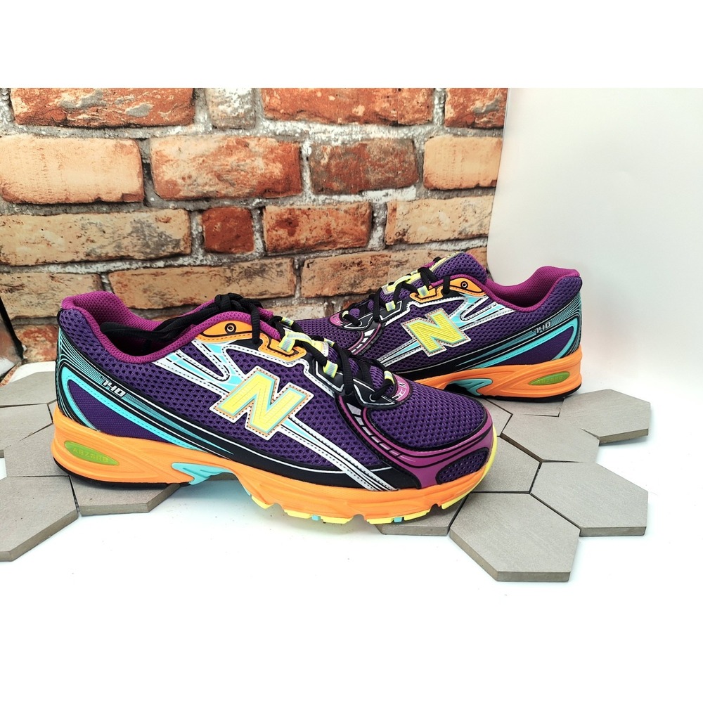 New Balance 740 Purple Pink Vibrant Orange Running Shoes Sneakers Men Sz 11.5